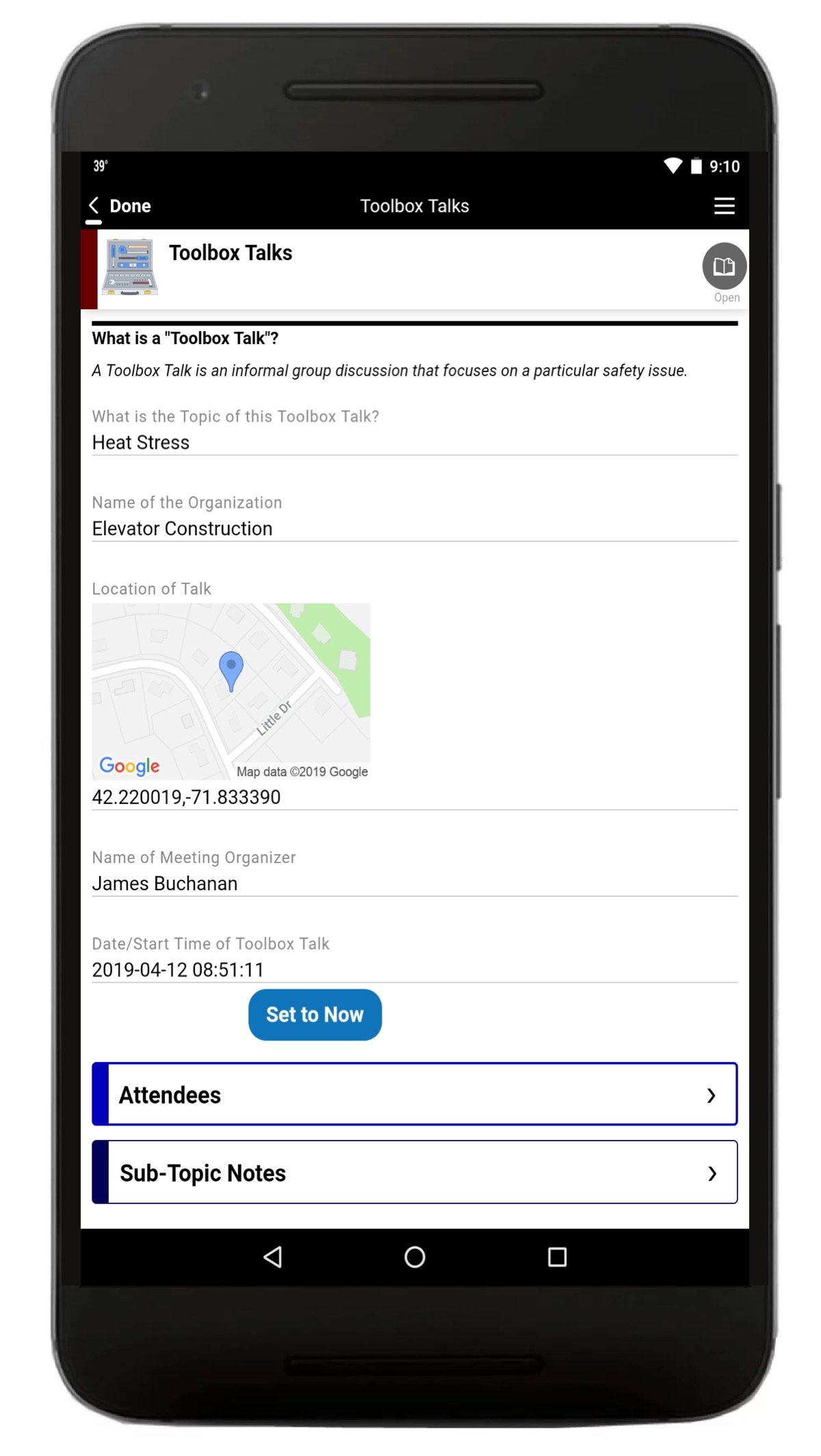 Toolbox Talk App for Construction Safety Meetings